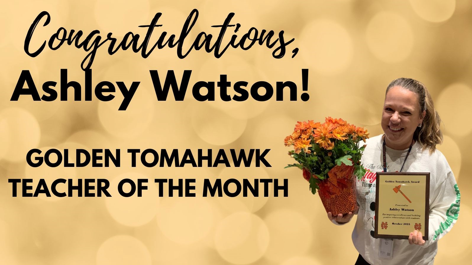 Congratulations, Ashley Watson